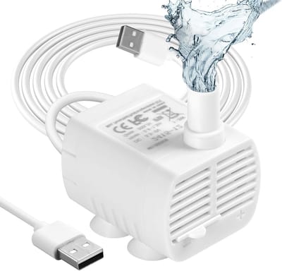 Submersibele Waterpomp voor Aquarium en Vijver, Ultra Stille Fonteinpomp voor Huisdieren en Hydroponics, DC 3.5-9V 1-3W met Hoogte tot 1.5m