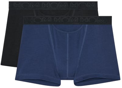 HOM - Boxerlines#2 - HO1 Boxer Briefs (2-pack) - Heren Boxer met horizontale gulp - Navy/Black - L