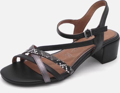 Marco Tozzi Dames Sandalette - 28223-098 Zwart/Combi - Maat 42