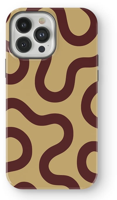 DripCase Motion Flow Tough Hoesje geschikt voor iPhone 13 Pro | Backcover met Mag | Trendy Design | Valbescherming | Cocoa Curve