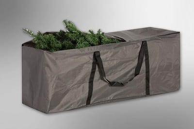 Winza® Kerstboom opbergtas – 125x40x50 cm – Deluxe Opbergoplossing met Ritssluiting en Handvaten – Kleur Antraciet – Stevige Tas voor Kerstboomopslag