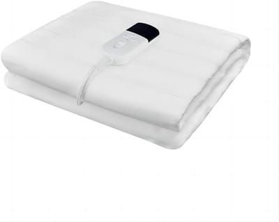 Elektrische deken - Verwarmingsmat - Bed verwarmen - Met timerfunctie - 160 x 130 cm - Wit