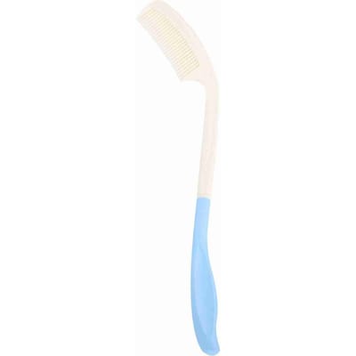 Kam met Lange Handgreep Haarborstel Antislip Ergonomisch Lange Kam Bereik white