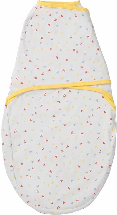 Swaddle to Sleep - inbakerdoek voor baby's | 0-3m | TOG 1.0 | Wit met driehoek patroon | ClevaMama