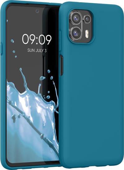 kwmobile telefoonhoesje geschikt voor Motorola Edge 20 Lite - Hoesje voor smartphone - Back cover in Caribisch blauw