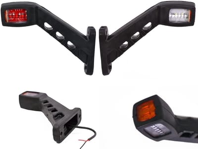 LED Begrenzingslichten - Positielichten Omtreklichten - Aanhanger Vrachtwagen - E-Keur Gecertificeerd - Lengte 185 mm - Wit Rood