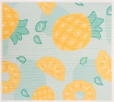 Afwasdoeken Houtpulp - Keukendoeken Sponsdoeken - Keuken Schoonmaken - Snelle Wateropname - 18x18 cm - Ananas