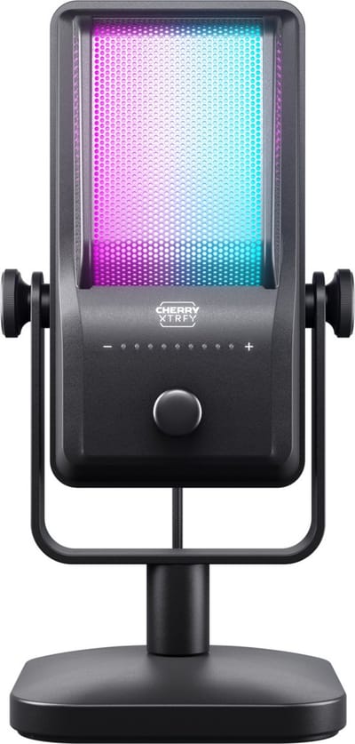 CHERRY XTRFY Ngale R - Microfoon - RGB - 3.5mm Jack & USB-C - 2m Kabel - Zwart