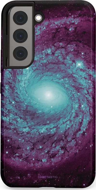 Casetastic Hoesje Geschikt voor Samsung S22 - Stijlvolle Beschermende Duo-layer Case - Nebula zonnestelsel