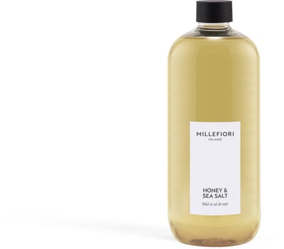 Millefiori Milano - Navulling voor Geurstokjes 500 ml - Honey & Sea Salt - 9 tot 12 maanden