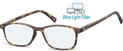 Montana Eyewear BLF51F leesbril - beeldschermbril +2.00 bruin tortoise - rechthoekig - incl. hardcase