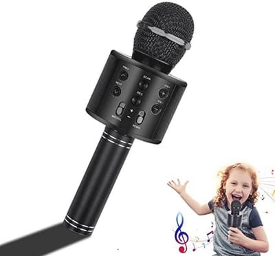 Draadloze Karaoke-Microfoon voor Kinderen en Volwassenen - 4-in-1 Bluetooth Karaoke Machine met Stemwisselaar en Recorder