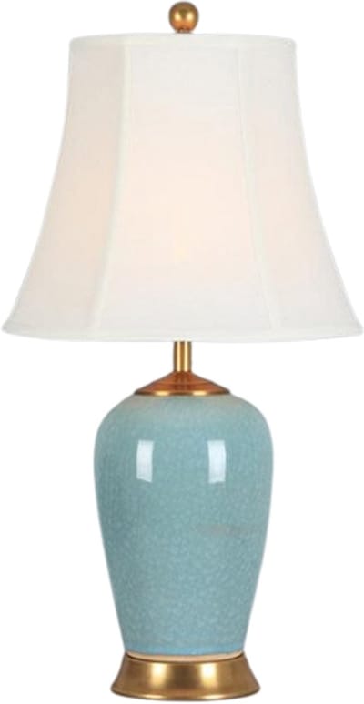Fine Asianliving Chinese Tafellamp Porselein Glassy Blauw D41xH69cm