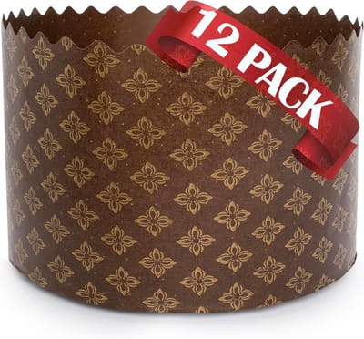 Bakvormen Paska - Paasbrood Muffin - Brood Bakken - Antiaanbak Papier - 12 Stuks - Bruin