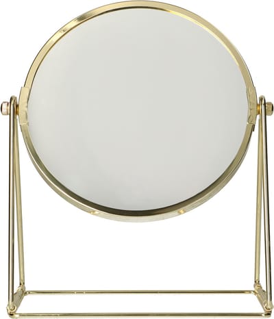 Spiegel op Frame Voet goud 22cm 3x vergrotend