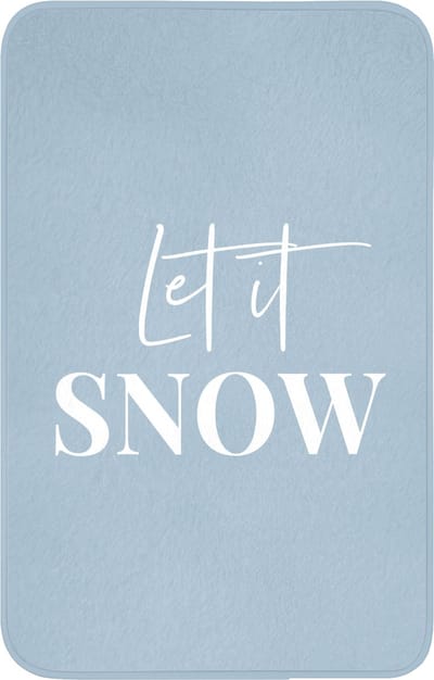 WC mat 50x80 cm - Antislip - Sneeuw - Winter - Blauw - Let it snow - Toiletmat - Vloermat - Douchemat - Toilet tapijt - Toiletmatten
