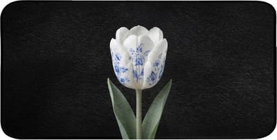 WC mat 120x60 cm - Antislip - Tulp - Patroon - Blauw - Toiletmat - Vloermat - Douchemat - Toilet tapijt - Toiletmatten