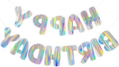 Verjaardagsbanner - 2 Stuks - Holografisch - Creëert een feestelijke sfeer - ShopVlot
