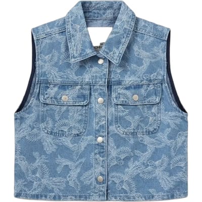 Sofie Schnoor - Carolesy denim gilet - Blauw - Maat 152
