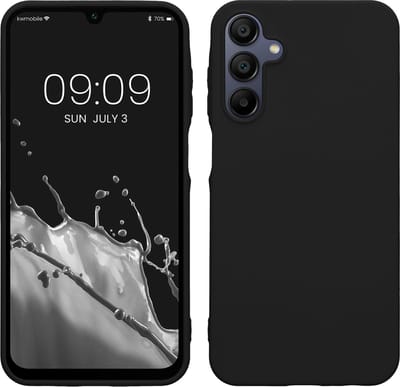 kwmobile telefoonhoesje geschikt voor Samsung Galaxy A15 5G - Hoesje voor smartphone - Back cover in zwart