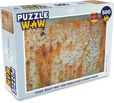 Puzzel Oude boot met een roestige structuur - Legpuzzel - Puzzel 500 stukjes