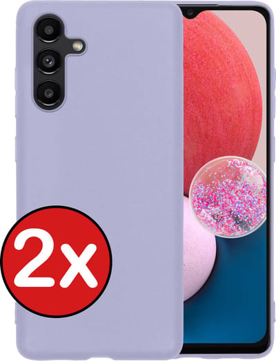 Hoesje - 2 Stuks - Geschikt voor Samsung Galaxy A13 5G - Sterk & Shockproof - Telefoonhoes - Back Cover - Case Siliconen - Telefoon Hoes - Lila