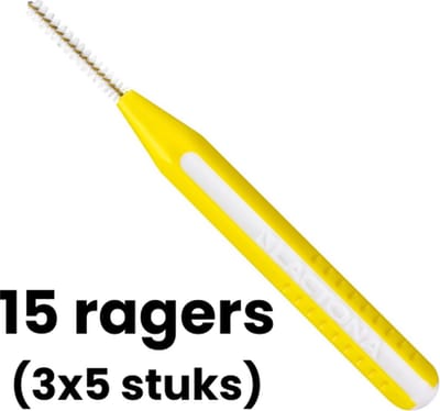 Lactona Easygrip Ragers Recht-XX-Small - 2.5mm - Geel - 3 x 5 stuks - Voordeelverpakking