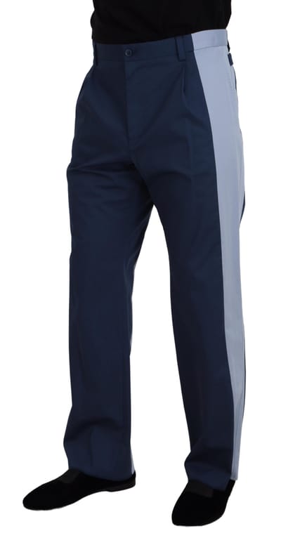 Klassieke Plissé Broek Navy Blauw