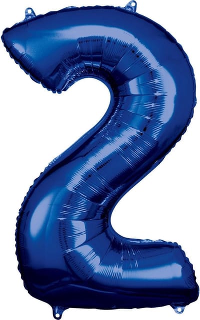Amscan Folieballon 50 X 88 Cm Nummer 2 Blauw