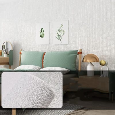 Rouleau de papier peint auto-adhésif 3D épais et imperméable, 10 mètres/rouleau, texture en lin, couleur Pure, autocollant décoratif pour la maison, remis à neuf 50cm*10m gray