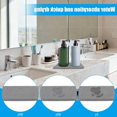 Waterabsorberende Steen Coasters - Set van 4 voor Handzeep, Tassen, Tandenborstels en Cosmetica