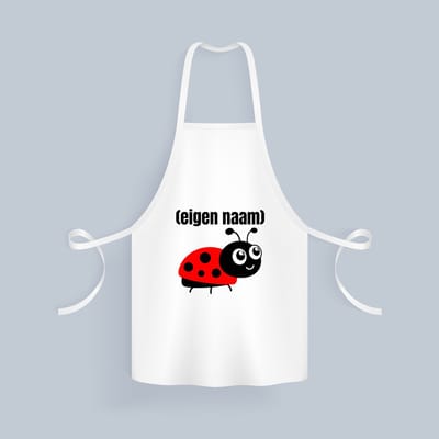 Akyol - lieveheersbeestje met eigen naam Keukenschort - Lieveheersbeestje - lieveheersbeestje liefhebbers - iemand die houdt van lieveheersbeestjes - verjaardag - cadeau - kado - 82 bij 71 cm