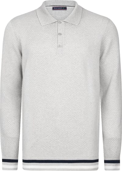 Felix Hardy Gebreide Polo Trui - Polo Kraag - Sweater - 100% Katoen Heren Grijs - 2Xl