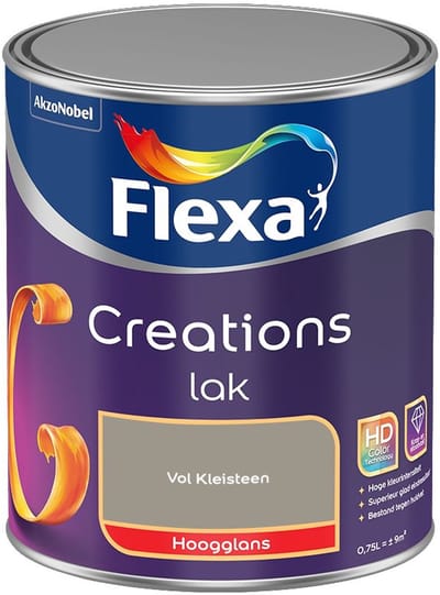 Flexa - Creations Lak Hoogglans - Vol Kleisteen - Mengverf - 750 Ml