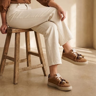 Tamaris Sneakers bruin Suede - Maat 41