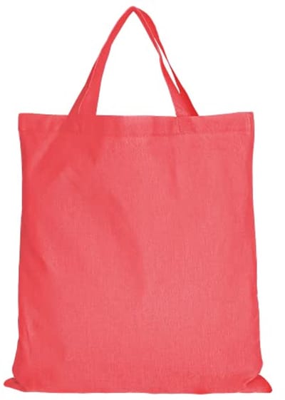 Katoenen boodschappentassen 10 stuks, 28 kleuren, 38 x 42 cm met korte hengsels