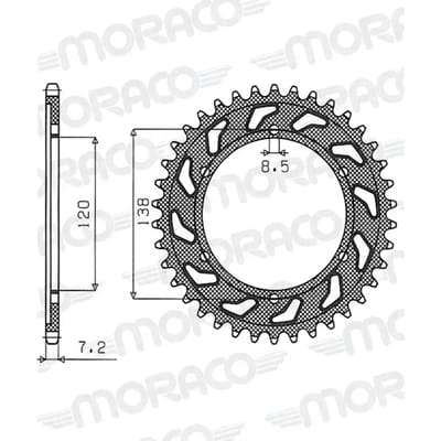 Motorfiets kroon Supersprox JTR312-40 # 1-4514-40 # 50-29005-40