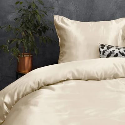 Sleeptime Beauty Skin Care Dekbedovertrek - Eenpersoons - 140x200/220 + 1 kussensloop 60x70 - Creme
