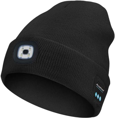GELLDG Muts met LED-Verlichting – USB Oplaadbare Hoofdlamp Beanie - Gebreide muts - Warme wintermuts met LED-verlichting - Geschikt voor vissen, joggen, kamperen, hardlopen en andere sportactiviteiten met verlichting - Unisex
