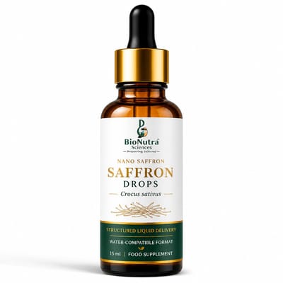 BioNutra Sciences Nano Saffron Stigma Daily Clarity Drops – Saffraan Druppels – Focus & Huid – 15 ml