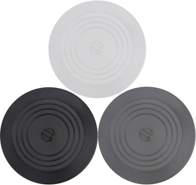 Universele Afvoerstop - Gootsteen Plug - Water Dicht Maken - Goede Afsluiting - 3 Stuks 15.5cm - Grijs
