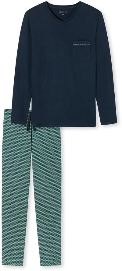 Schiesser – Fine Interlock - Pyjama – 178110 – Dark Blue - 56