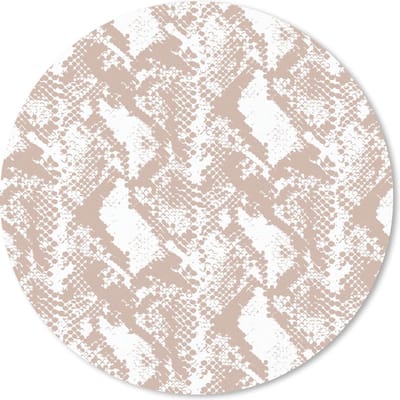 Muismat rond 20x20 cm - Mousepad Slangenprint - Vormen - Pastel - Ronde muismatten