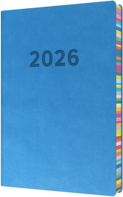 A5 Jaarplanner 2026 Dag-tot-Pagina Dagboek met Halfuur Afspraken Zachte Omslag