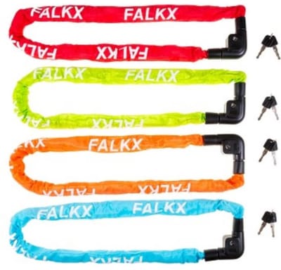 Falkx Kettingslot 7x1200mm - Imitatie staal - Assorti kleuren - Inclusief 2 sleutels
