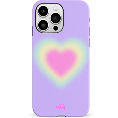 xoxo Wildhearts Daydreamer Double Layer - Hoesje geschikt voor iPhone 13 Pro hoesje - Dames hoesje geschikt voor iPhone 13 Pro - Kleurrijk hoesje geschikt voor iPhone 13 Pro hoesje shockproof case - Roze hoesje met hartje