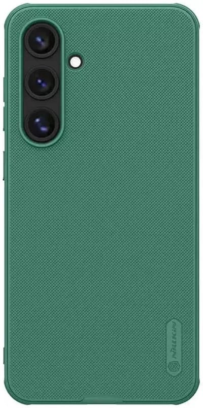 Nillkin Frosted Shield Hoesje Geschikt voor Samsung Galaxy S24 FE | Compatibel met MagSafe | Back Cover met Magneet | Donker Groen