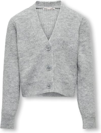 ONLY meisjes kids vest ORIANA Light Grey Melange SILVER GLITTER Regular Fit