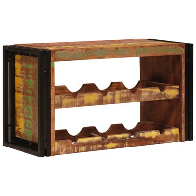 vidaXL - Wijnrek - Bruin - 80 - x - 45 - x - 33 - cm - Massief - hergebruikt - hout