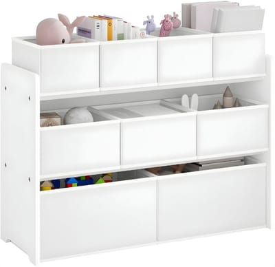 DnA® Speelgoedkast - Opbergkast Kinderen - Opbergkast Speelgoed - Speelgoed Kast - Speelgoedrekt - Wit - 60cm x 30cm x 60cm